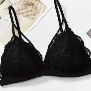 Lace Bralette Sheer Lace Lingerie Sexy Bralette Delicate Intimate Wear Women's
